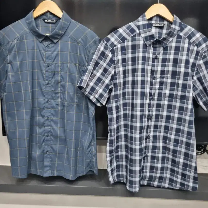 [SOLD OUT] 아크테릭스 남성 체크 반팔 셔츠 2종