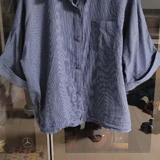 [BUNJANG] Anzick Striped Pattern Jacket Size 66 / 안지크 스트라이프 패턴 자켓 66사이즈