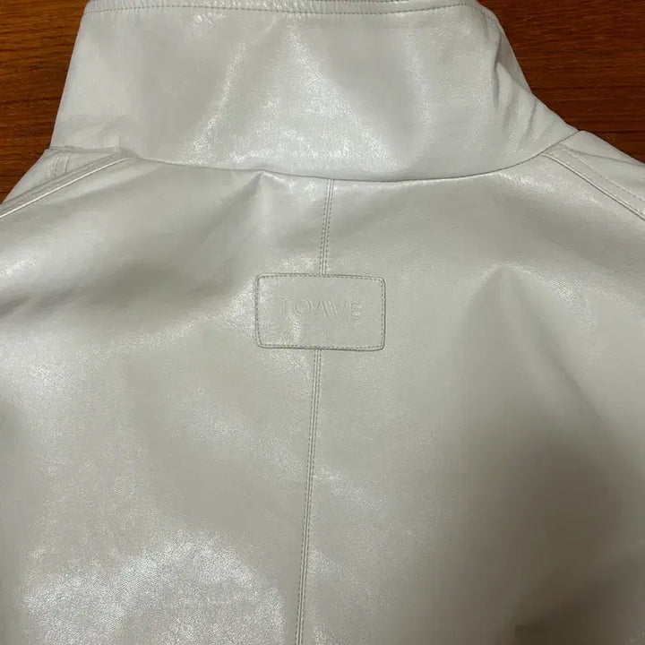 [BUNJANG] Toave High Neck Leather Jacket (Greige) / 토아베 하이 레더 자켓(그레이지)
