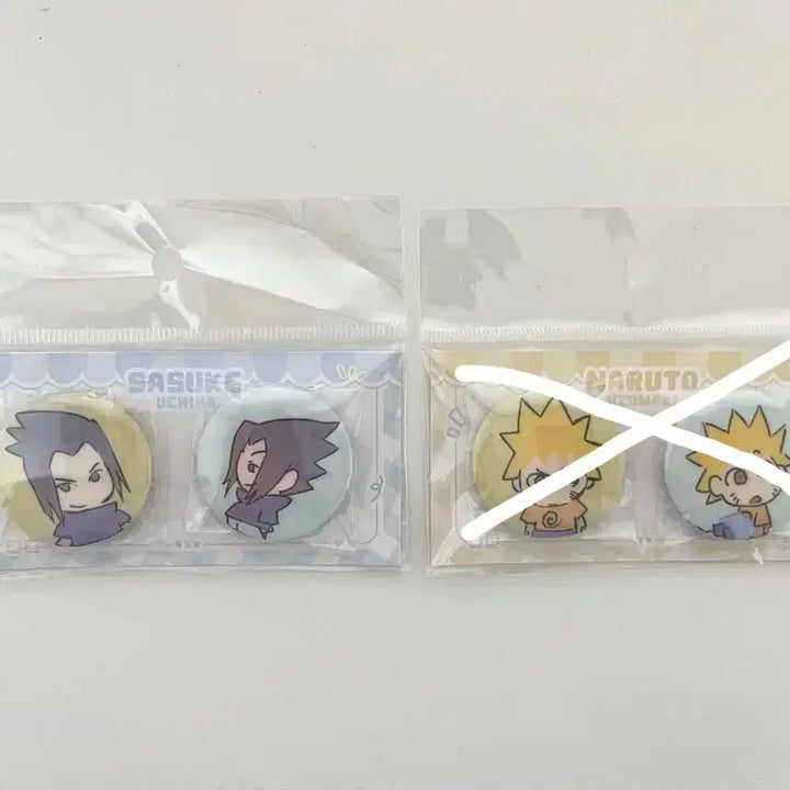 [BUNJANG] Naruto Sasuke Chibi SD Mini Badge Set / 현물) 나루토 사스케 치비 SD 소형 미니 캔뱃지 치미 고전 닷테바요