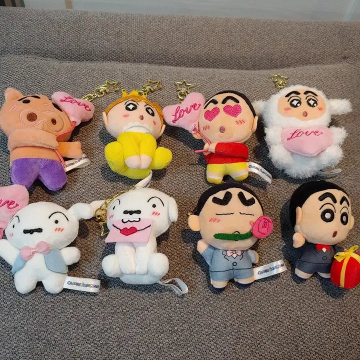[BUNJANG] Crayon Shin-chan Character Plush Keychain Set / 귀여운 짱구 캐릭터 인형 키링 세트예요