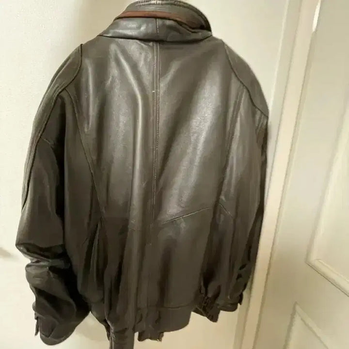 [BUNJANG] Vintage Leather Bomber Jacket / 유럽 빈티지샵 레더 봄버 자켓 M