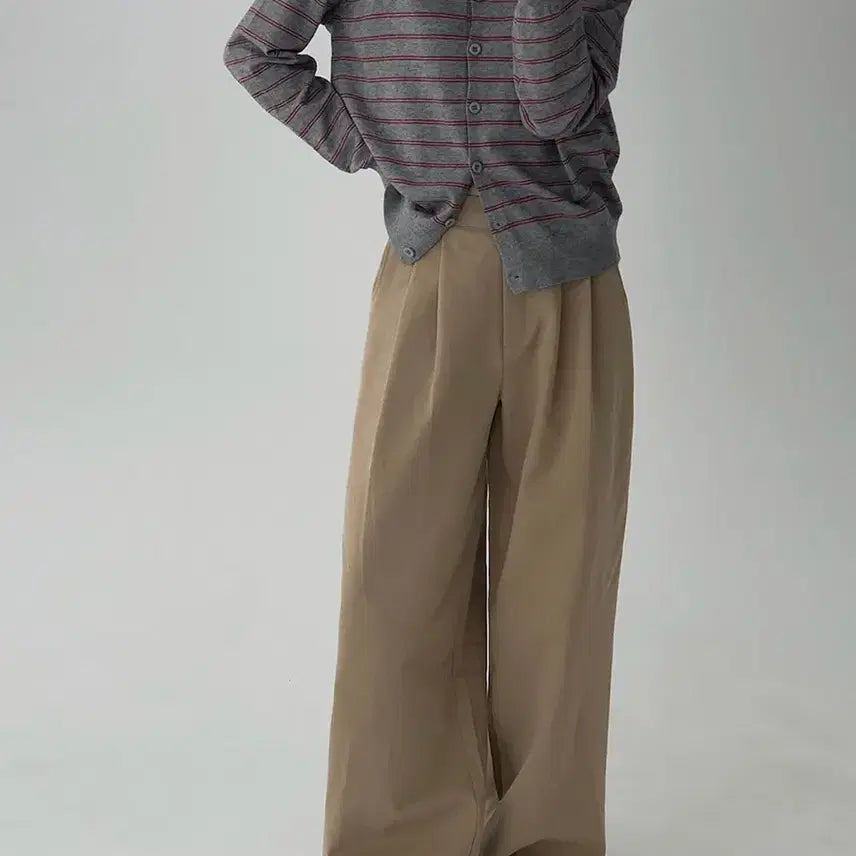 [BUNJANG] Cotton Pintuck Wide Pants / 코튼 핀턱 와이드 팬츠