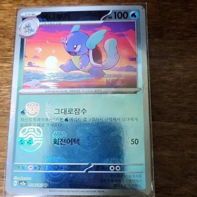 [BUNJANG] Pokemon Squirtle Master Ball Holo Card / 포켓몬스터 어니부기 마스터볼 홀로카드
