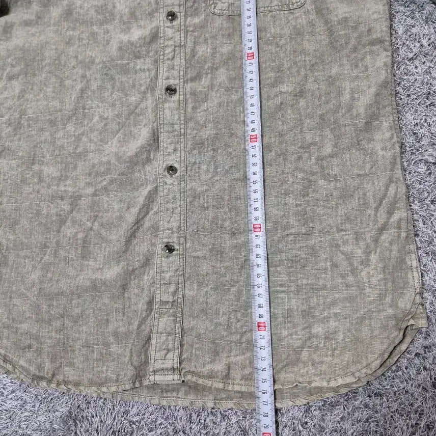 [BUNJANG] Kolon Series Linen Shirt (Men) - Light Khaki / 코오롱 series 남성 린넨 셔츠 100