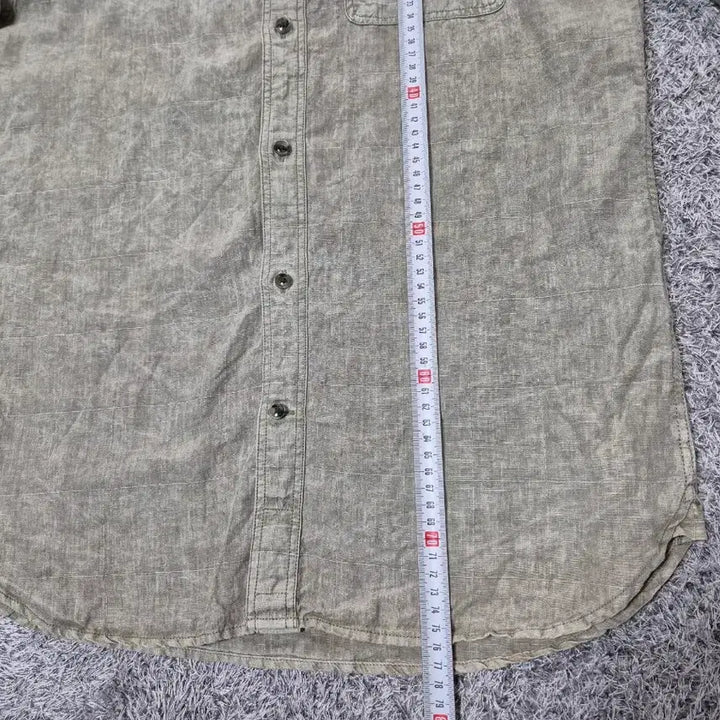 [BUNJANG] Kolon Series Linen Shirt (Men) - Light Khaki / 코오롱 series 남성 린넨 셔츠 100