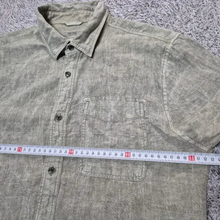 [BUNJANG] Kolon Series Linen Shirt (Men) - Light Khaki / 코오롱 series 남성 린넨 셔츠 100