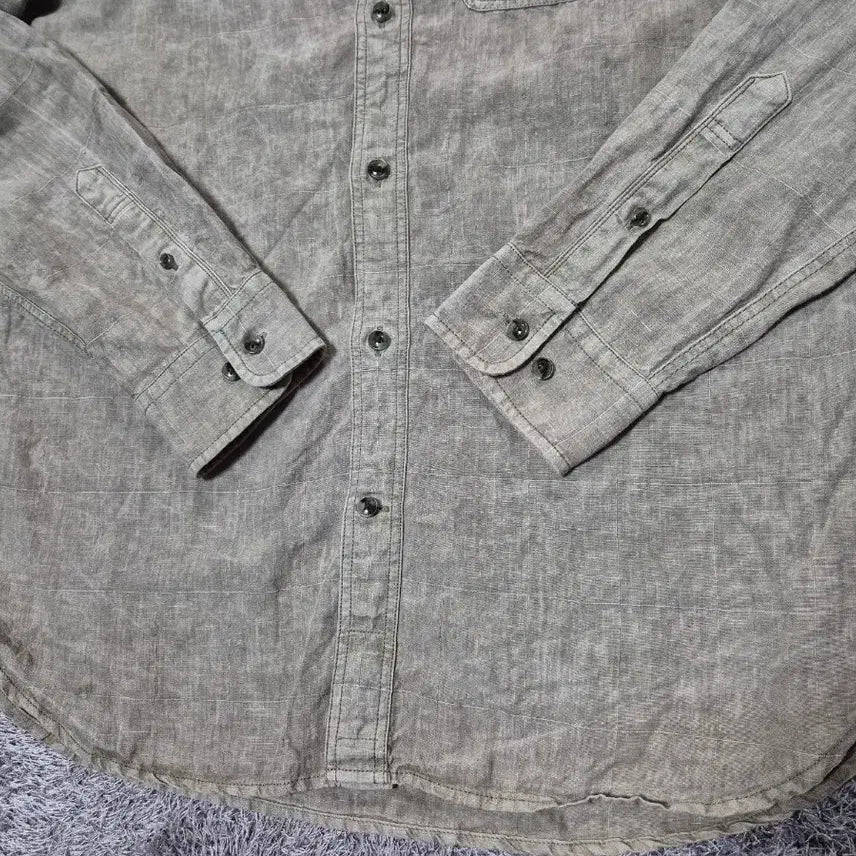 [BUNJANG] Kolon Series Linen Shirt (Men) - Light Khaki / 코오롱 series 남성 린넨 셔츠 100
