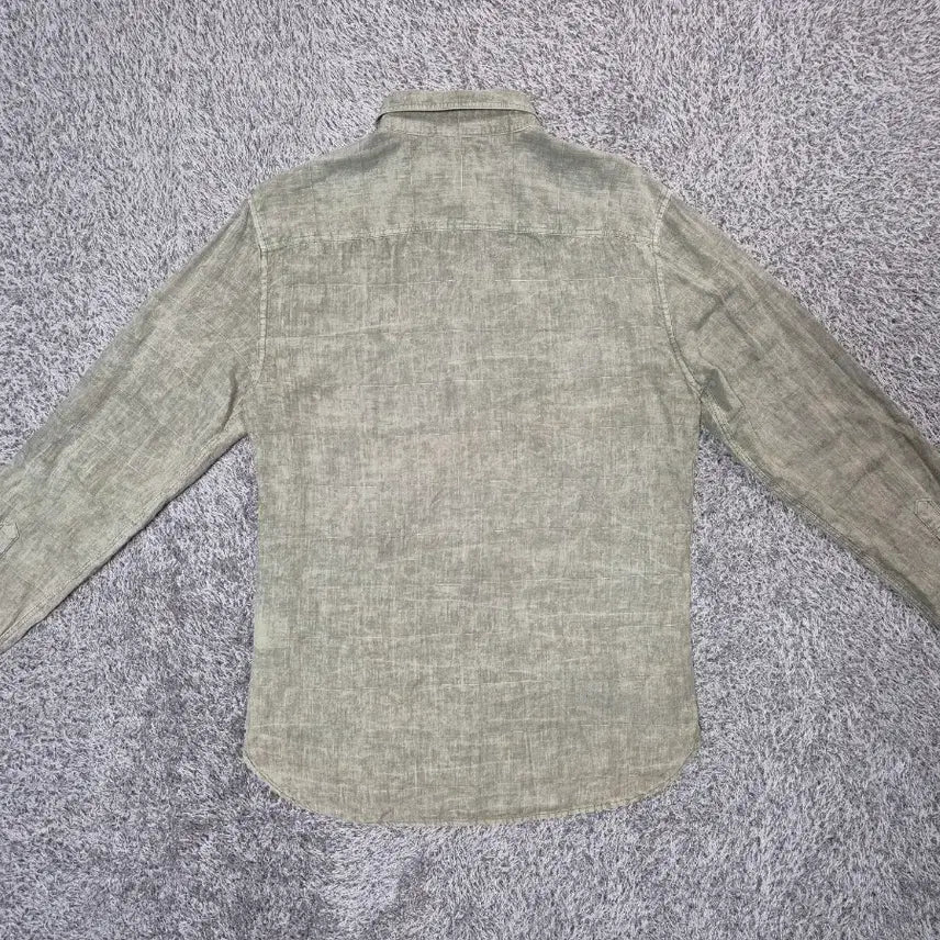 [BUNJANG] Kolon Series Linen Shirt (Men) - Light Khaki / 코오롱 series 남성 린넨 셔츠 100