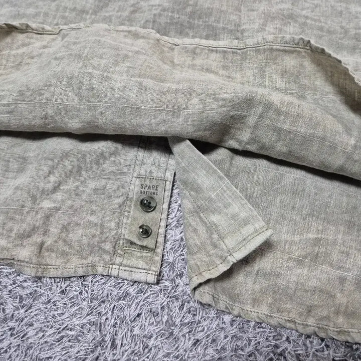 [BUNJANG] Kolon Series Linen Shirt (Men) - Light Khaki / 코오롱 series 남성 린넨 셔츠 100