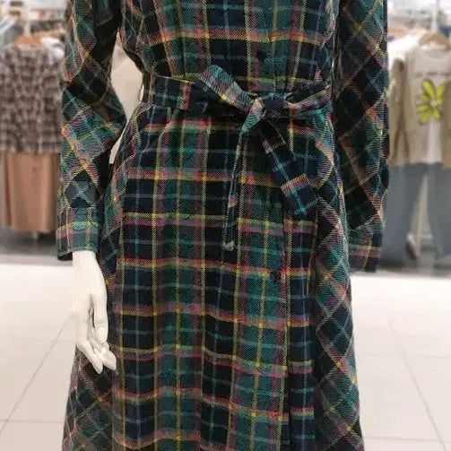[BUNJANG] Keith Check Long Shirt Dress / KEITH 키이스 SS 체크 롱 셔츠 원피스