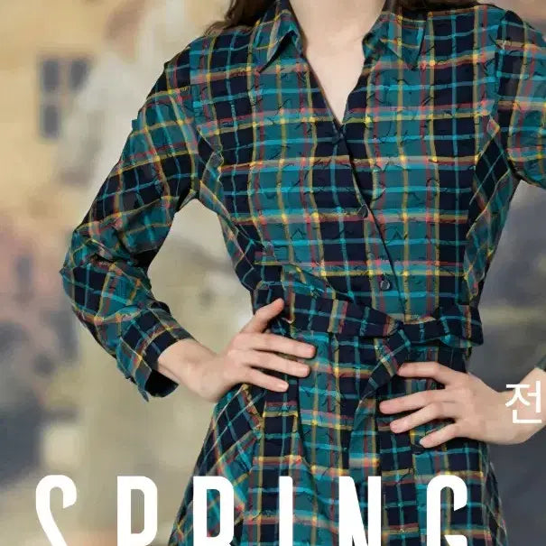 [BUNJANG] Keith Check Long Shirt Dress / KEITH 키이스 SS 체크 롱 셔츠 원피스
