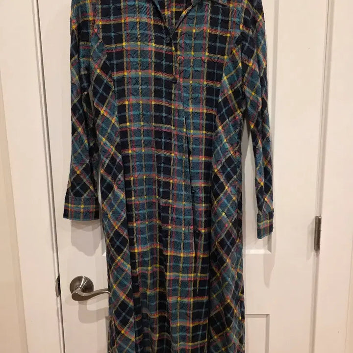 [BUNJANG] Keith Check Long Shirt Dress / KEITH 키이스 SS 체크 롱 셔츠 원피스
