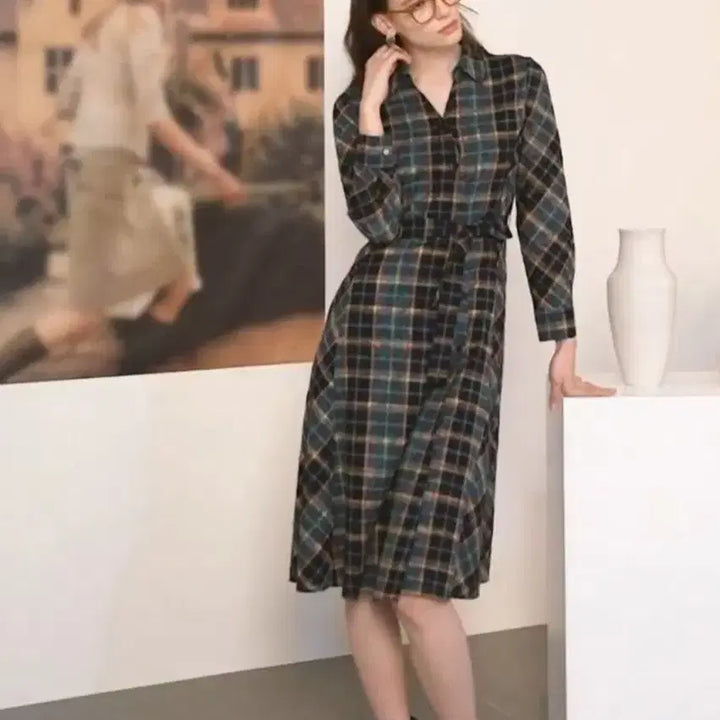 [BUNJANG] Keith Check Long Shirt Dress / KEITH 키이스 SS 체크 롱 셔츠 원피스