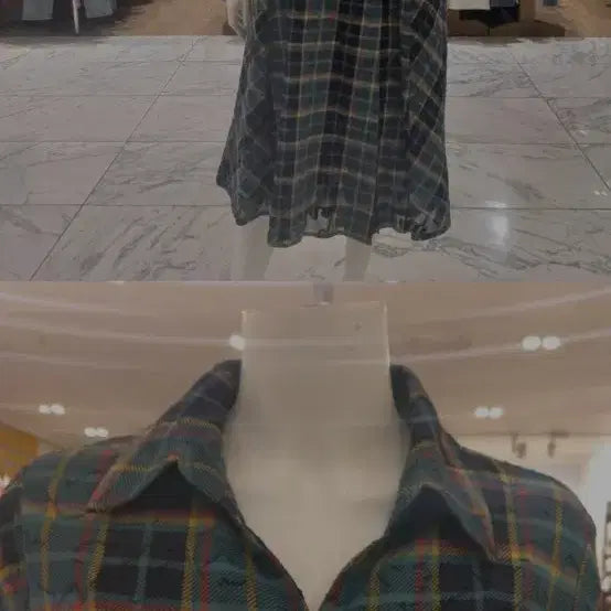 [BUNJANG] Keith Check Long Shirt Dress / KEITH 키이스 SS 체크 롱 셔츠 원피스