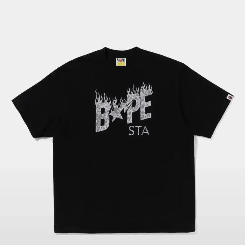[BUNJANG] BAPE Leopard Print Short Sleeve T-Shirt Black M / 베이프 레오파드 반팔 블랙 M