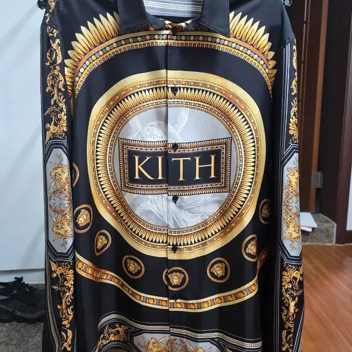 [BUNJANG] Versace x KITH Collaboration Black Shirt / 베르사체 KITH 콜라보 블랙 셔츠