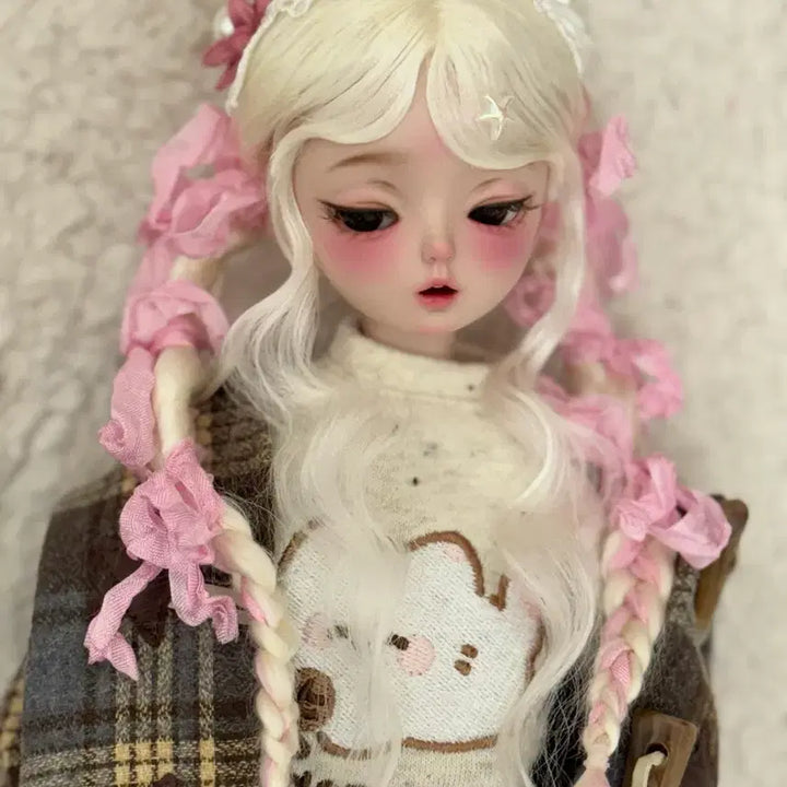 [BUNJANG] Blythe Doll Blonde Braided Hair MSD / 구체관절인형 블론드 땋은 머리 msd