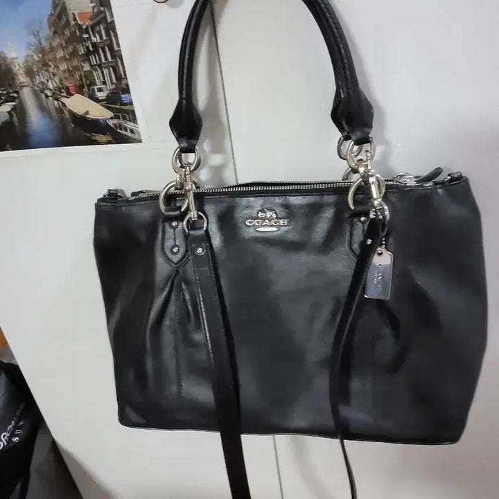 [BUNJANG] Coach Black Tote Shoulder Bag / 코치 블랙 토트백 숄더백 여성 가방