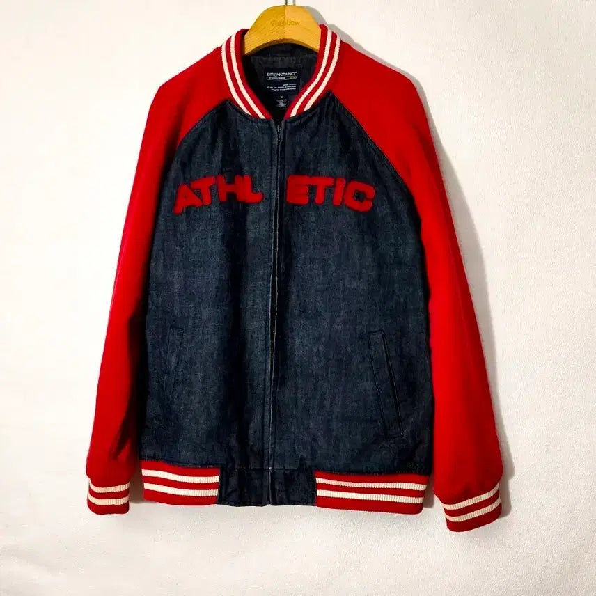 [SOLD OUT] 브렌탄도 데님 야구 점퍼 레드66 77