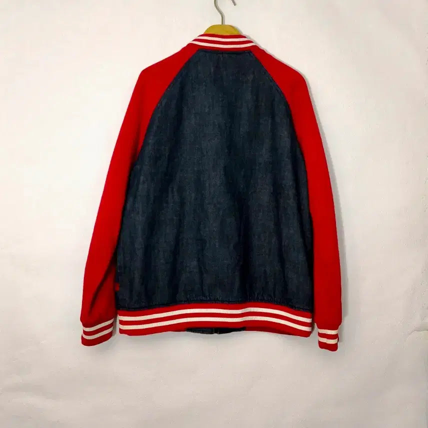 [SOLD OUT] 브렌탄도 데님 야구 점퍼 레드66 77