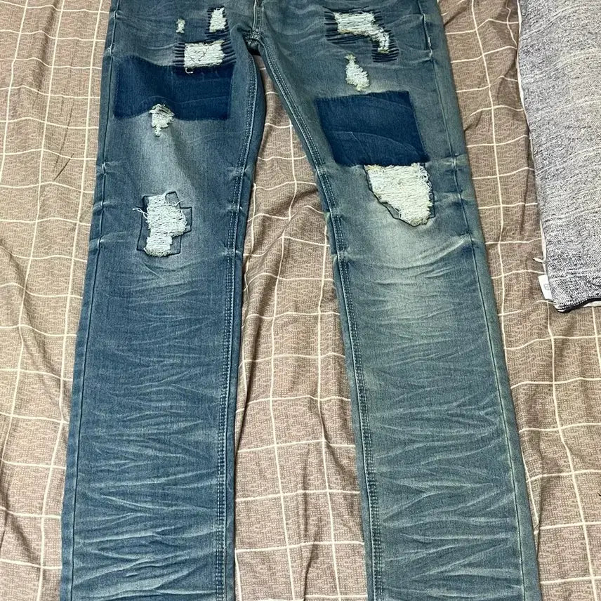 [BUNJANG] Vintage Patchwork Denim Jeans / 빈티지 패치워크 데님 M