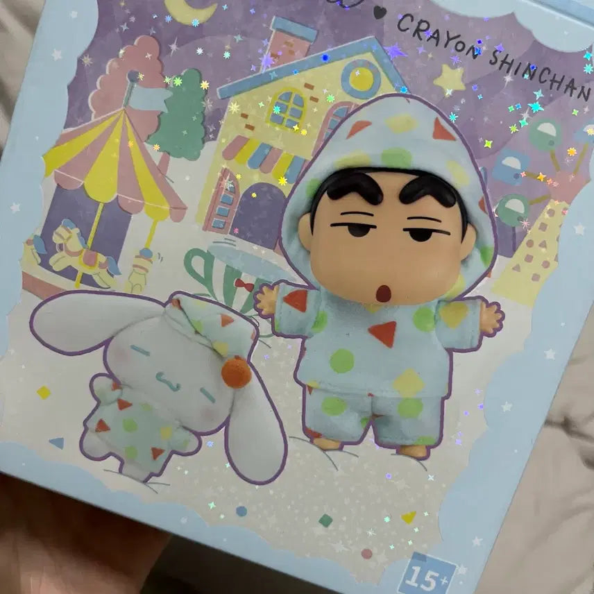 [BUNJANG] Crayon Shin-chan &amp; Cinnamoroll Collaboration Plush Keychain and Badge Set / 짱구 시나모롤 콜라보 인형