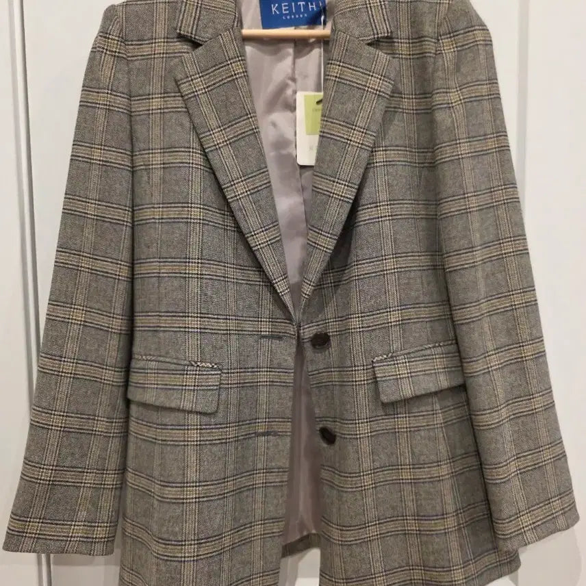 [BUNJANG] KEITH Checkered Blazer Jacket / KEITH 키이스 체크 자켓