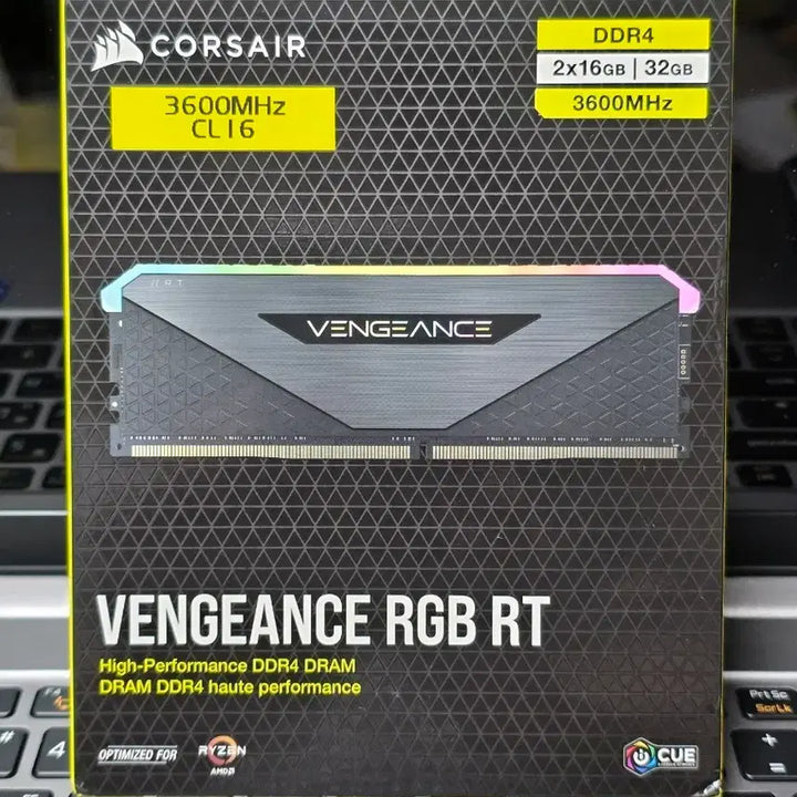[BUNJANG] Corsair DDR4 32GB 3600MHz CL16 RGB RT RAM / AMD커세어 DDR4 32GB 3600Mhz *CL16 