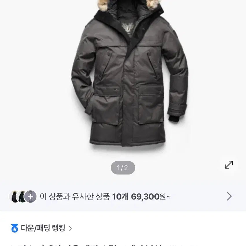 [BUNJANG] Nobis Yatesy Steel Gray Long Down Padded Jacket / 노비스 야테시 다운패딩 스틸 그레이 롱패딩