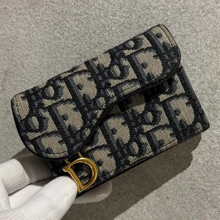 [BUNJANG] Dior Oblique Saddle Flap Card Wallet / [ OS ] 디올 오블리크 새들 플랩 카드지갑