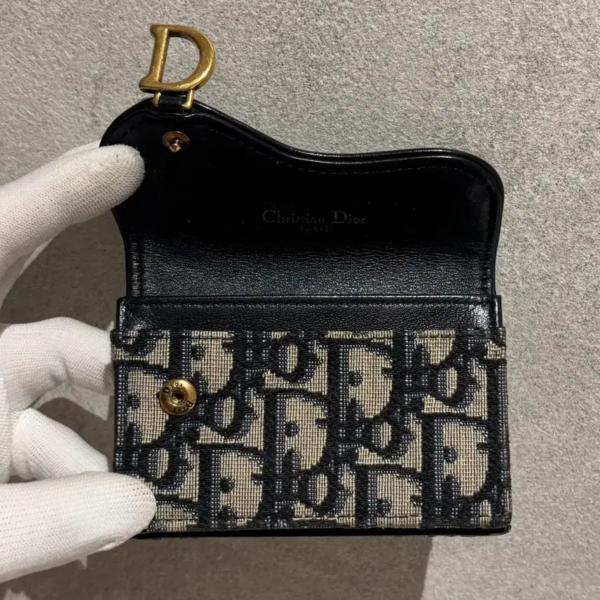 [BUNJANG] Dior Oblique Saddle Flap Card Wallet / [ OS ] 디올 오블리크 새들 플랩 카드지갑