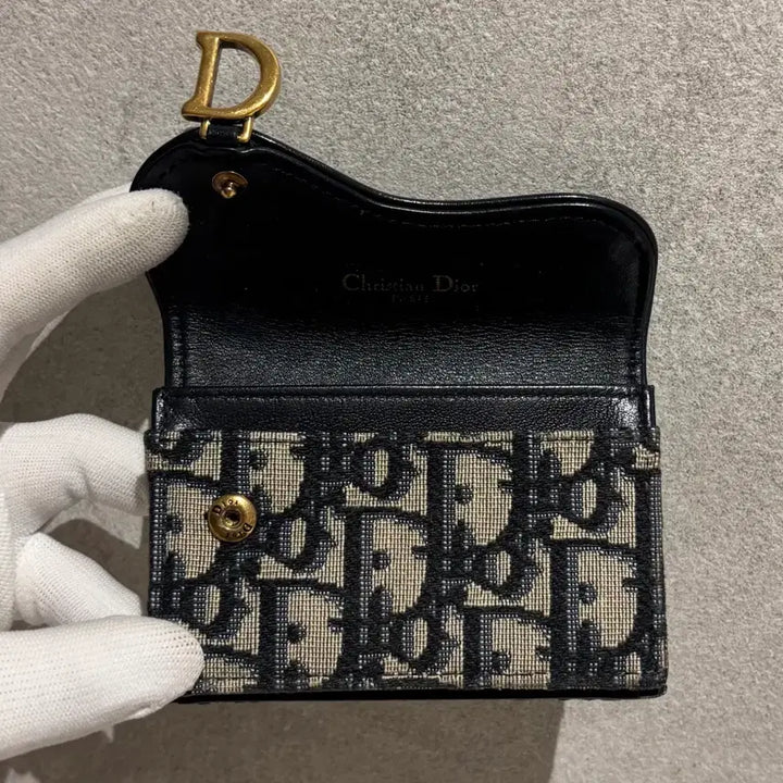 [BUNJANG] Dior Oblique Saddle Flap Card Wallet / [ OS ] 디올 오블리크 새들 플랩 카드지갑