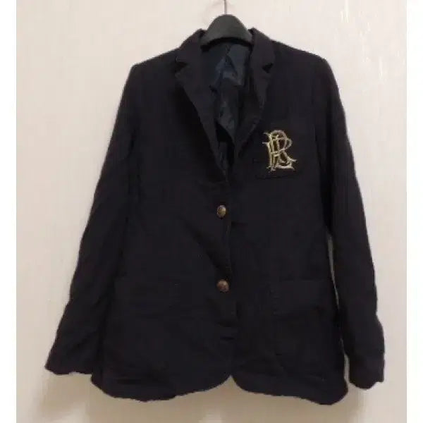 [BUNJANG] Embroidered Gold Navy Jacket / 골드자수 장식 멋진 피트한 곤색 쟈켓 / 반품 43cm