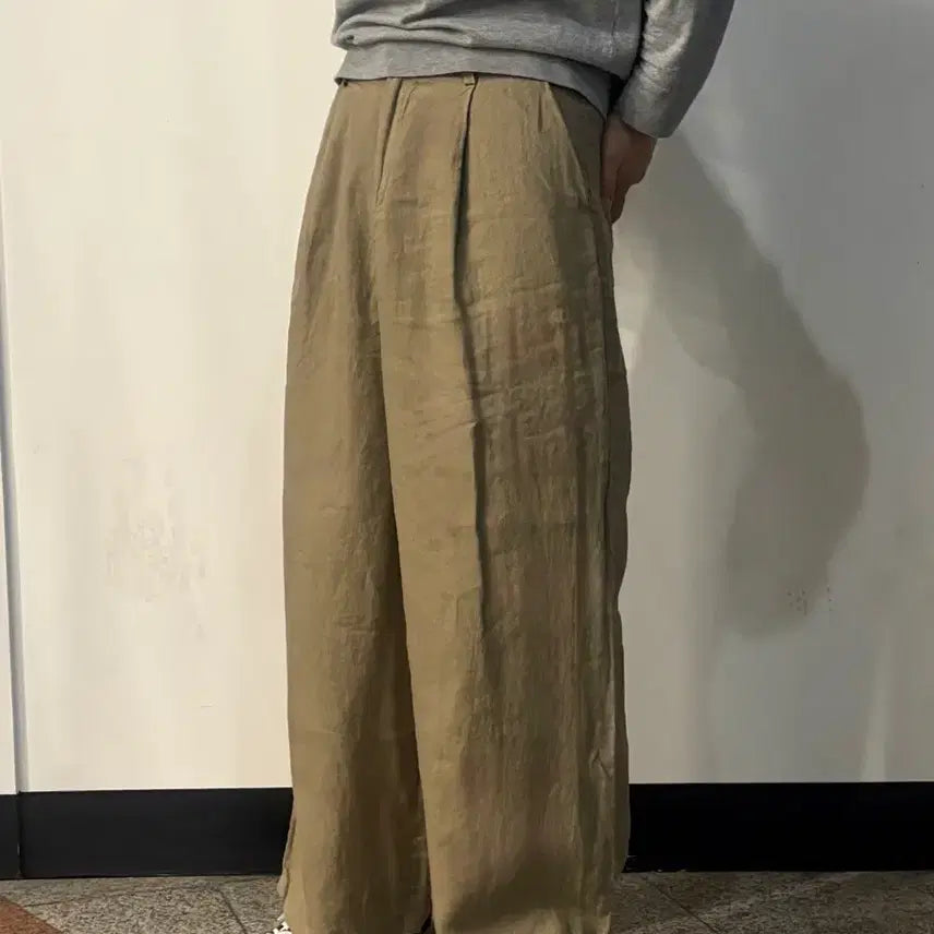 [SOLD OUT] [세탁완료] 자라 샌드 베이지 린넨 팬츠