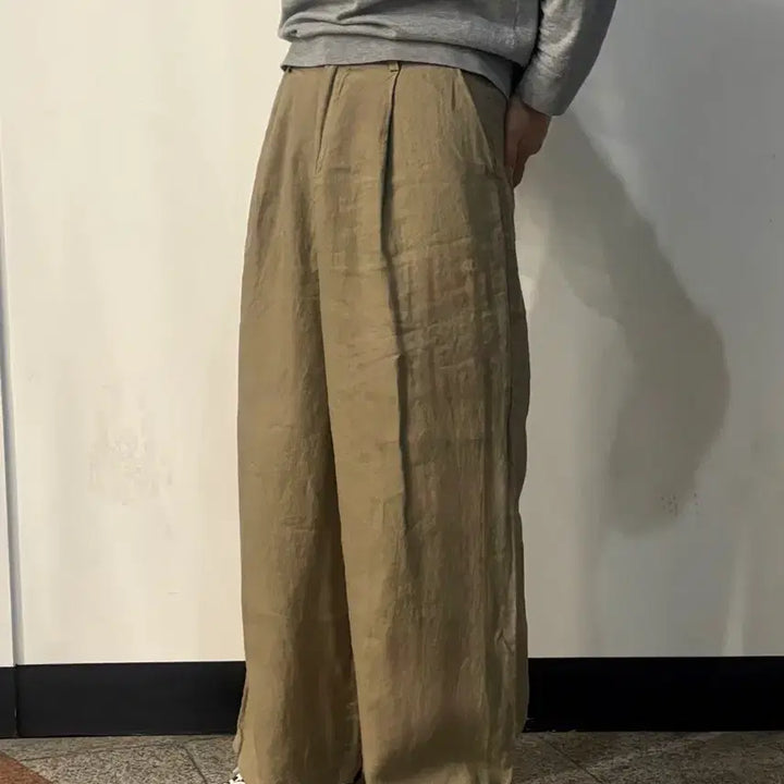 [SOLD OUT] [세탁완료] 자라 샌드 베이지 린넨 팬츠