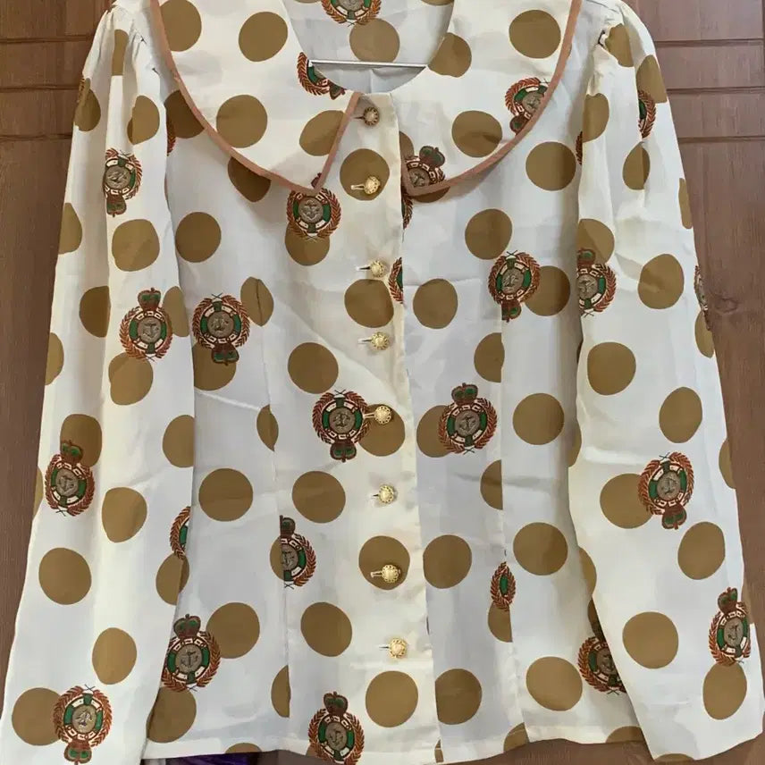 [BUNJANG] Vintage Dot Collar Blouse / 일본 빈티지 도트 카라 블라우스