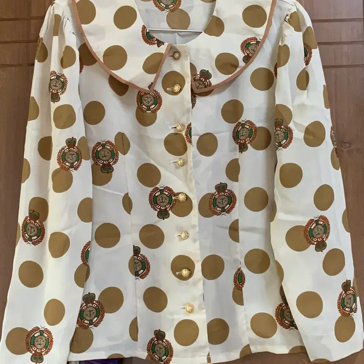 [BUNJANG] Vintage Dot Collar Blouse / 일본 빈티지 도트 카라 블라우스