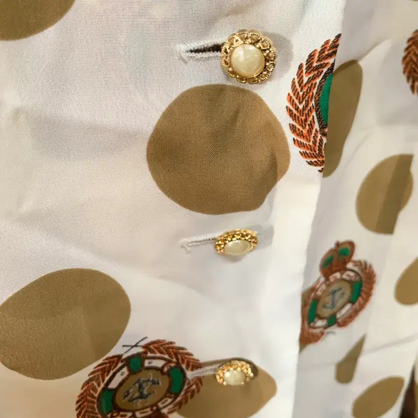 [BUNJANG] Vintage Dot Collar Blouse / 일본 빈티지 도트 카라 블라우스