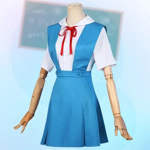 [SOLD OUT] 에반게리온 아야나미 레이 교복 졸업사진 졸사 컨셉 코스프레 대여 L-XL
