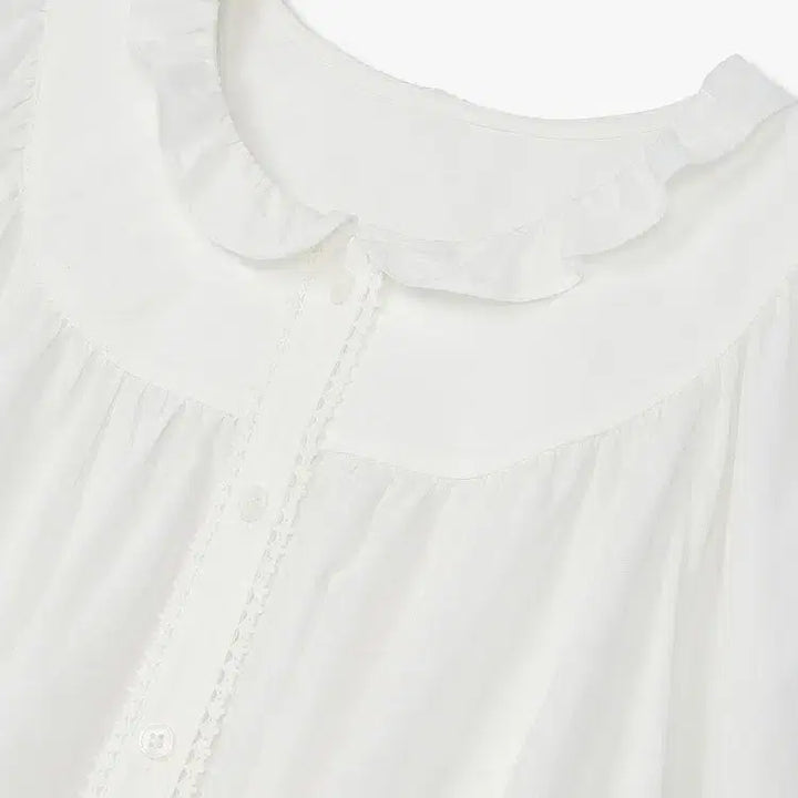 [SOLD OUT] [새상품] 지컷 프릴카라 레이스 블라우스