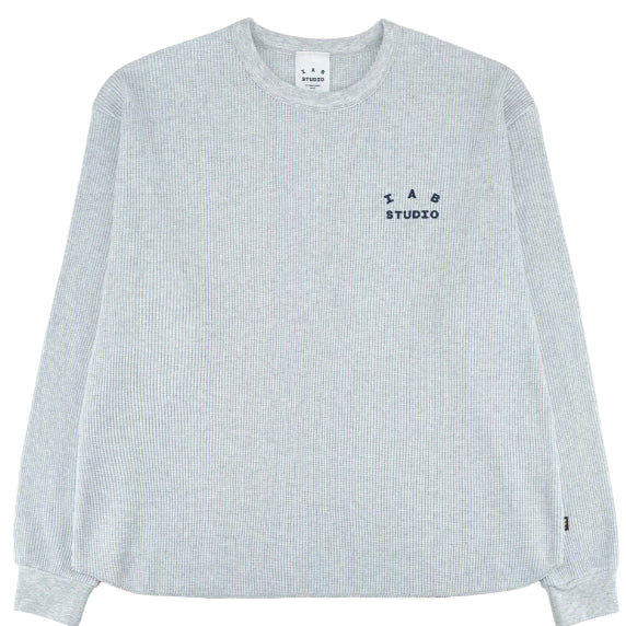 [BUNJANG] Iab Studio Waffle Long Sleeve Light Gray XXL / 아이앱 스튜디오 아이앱 와플 롱슬리브 라이트 그레이 XXL 1회착용