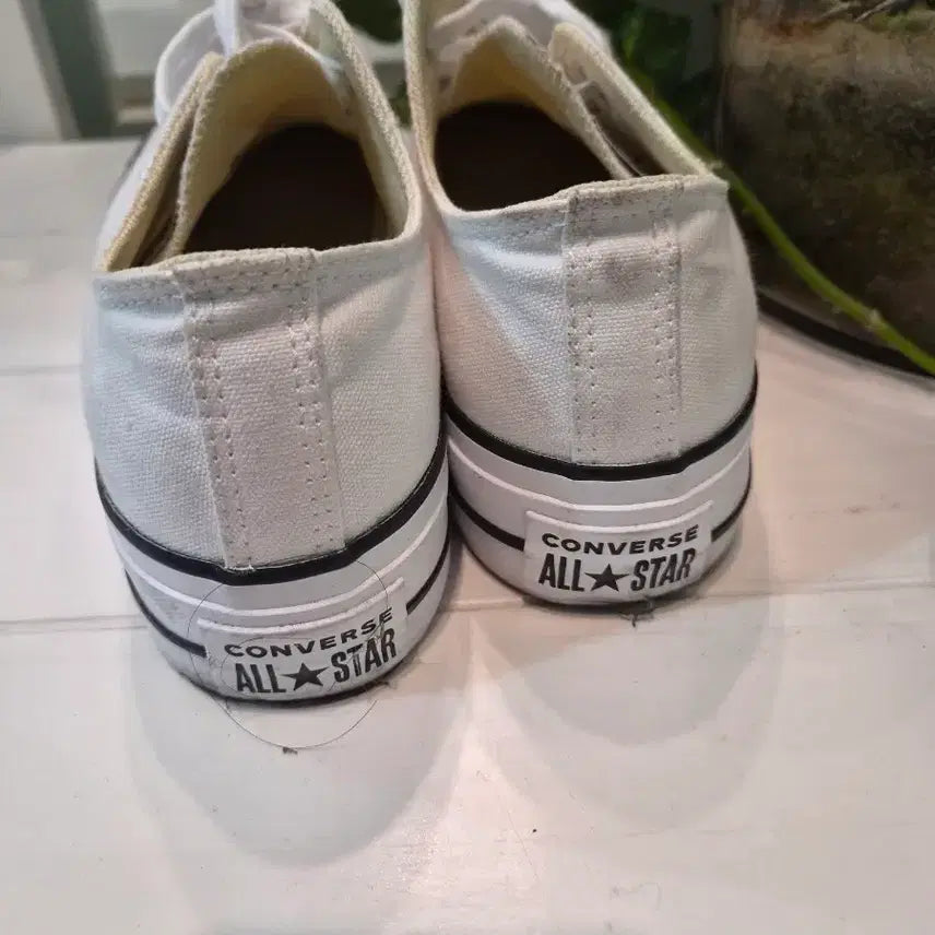 [BUNJANG] Converse Canvas White Sneakers / 컨버스 캔버스화 흰색 운동화