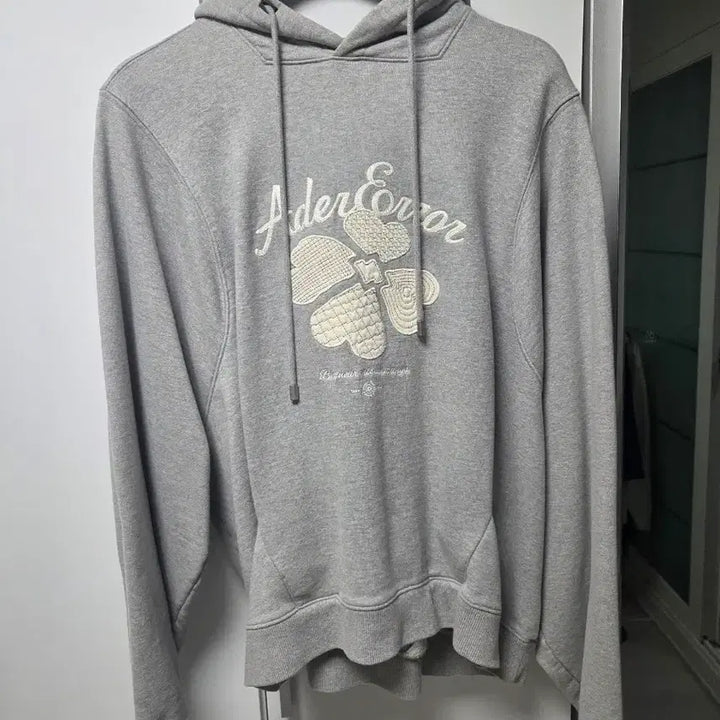 [BUNJANG] ADER Error Teber Logo Hoodie Gray A3 / 아더에러 테버 로고 후드 그레이 A3 BMADSSHD0102