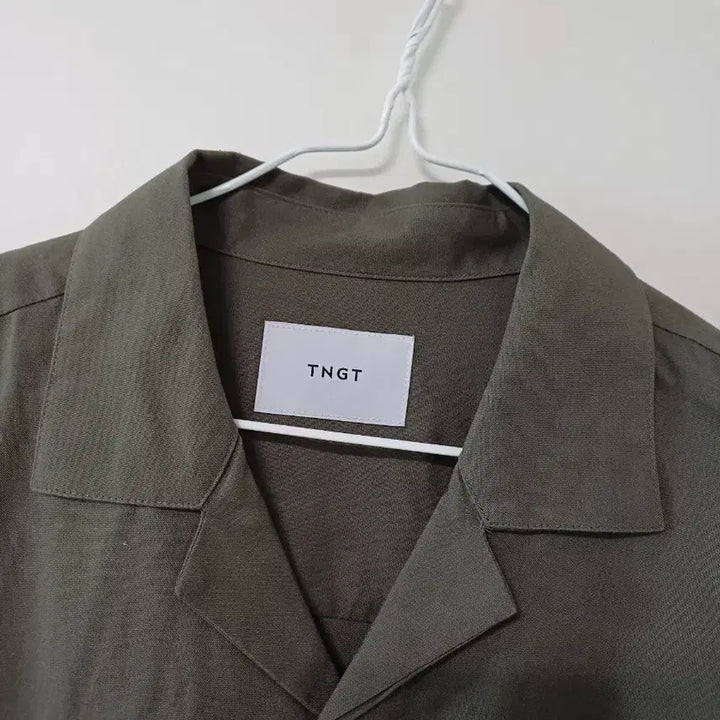 [BUNJANG] TNGT Linen Open Collar Shirt (105) / 남성 TNGT 오픈카라 린넨셔츠 (새상품.105)