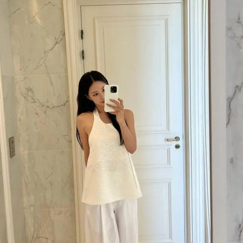 [BUNJANG] Yoon Se Halter Top Blouse / 새상품 // 윤세 홀터 탑 나시 블라우스