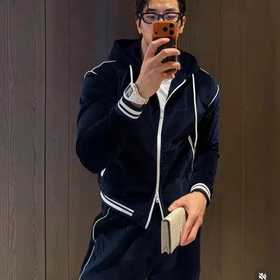 [BUNJANG] Rapinato Etoile Navy Velvet Training Set 48 / 라피나토 에뚜알 네이비 벨벳 셋업 트레이닝 48 새상품