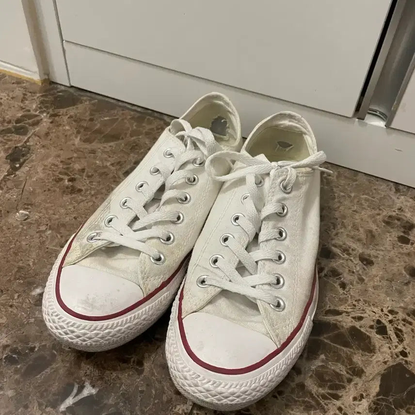 [BUNJANG] Converse Chuck Taylor White Sneakers / 컨버스 척테일러 흰색 255