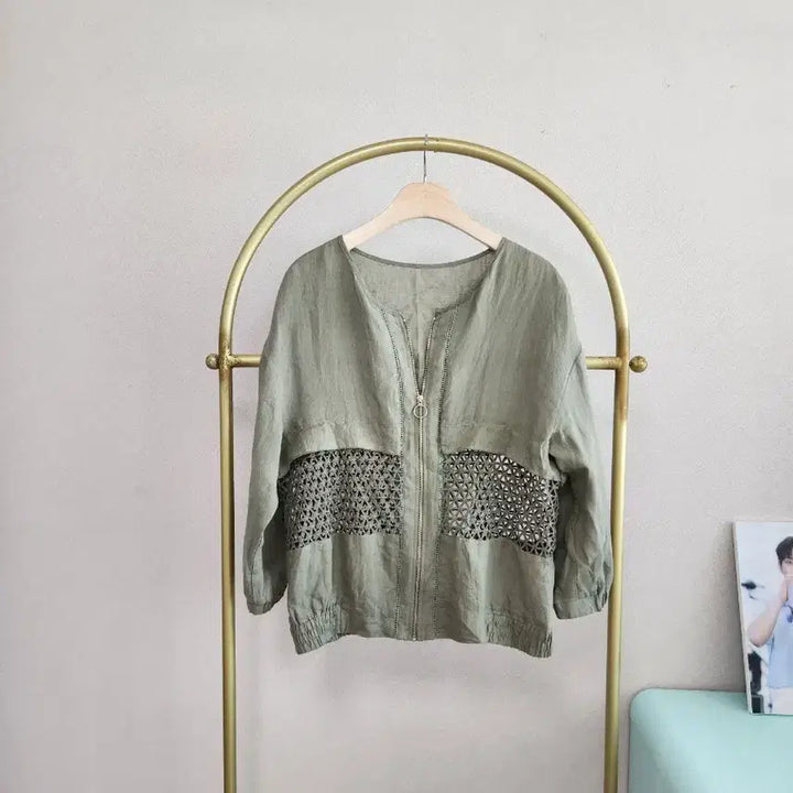 [BUNJANG] List Lace Punching Linen Summer Jacket / 리스트 레이스 펀칭 린넨 여름 쟈켓