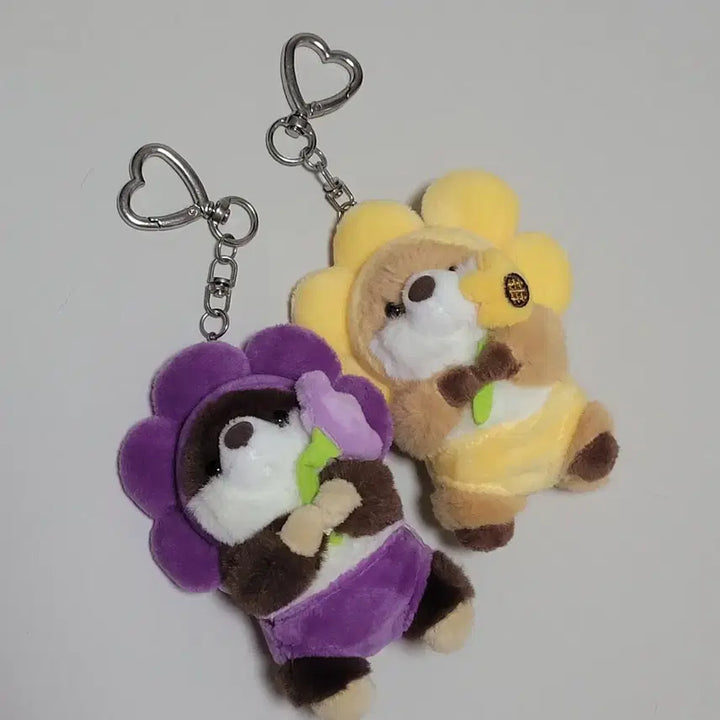 [BUNJANG] Rattosang Sunflower Tulip Flower Keyring Doll / 랏코상 키링 인형 열쇠고리 해바라기 튤립 꽃